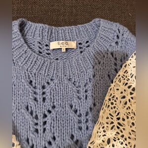 Sea New York Periwinkle Knit Sweater